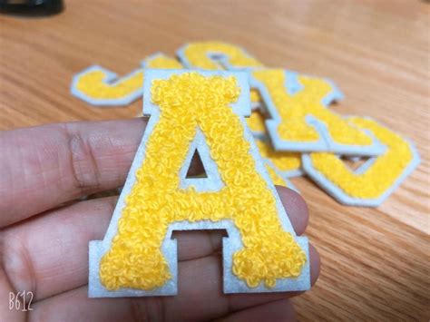 Chenille Embroidered Letters Applique Patch Design Name Etsy