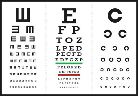 Eye Test Letter Poster Vectors Vector Art At Vecteezy