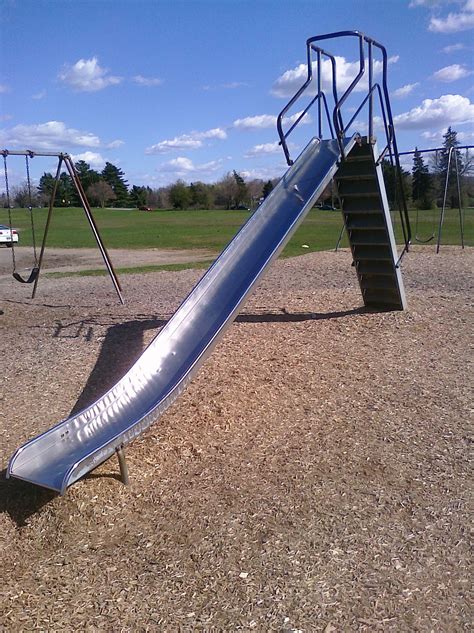 Metal Playground Slide It Burn Your Behind If The Sun Was On It For