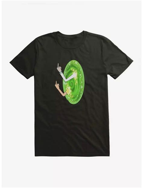 Rick And Morty Portal Middle Finger T Shirt Add Happy Atmosphere To