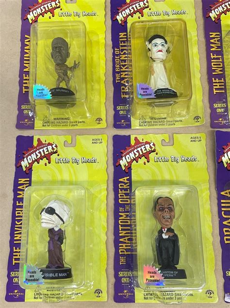 complete set universal monsters little big heads series 1 sideshow 1999 ebay