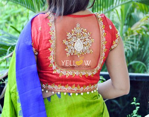 Creative Back Neck Designs For Silk Saree Blouses • Keep Me Stylish