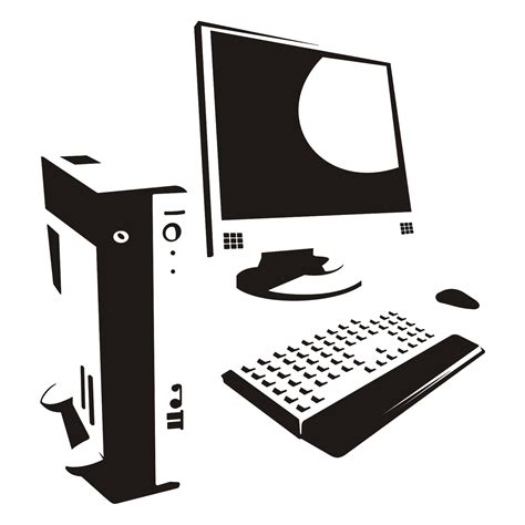 Vector For Free Use Computer Silhouette