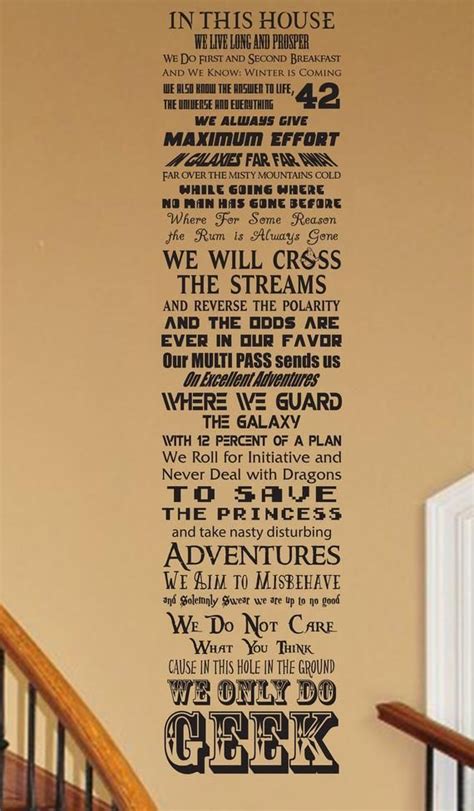In This House We Do Geek Customizable Vinyl Wall Decal V15