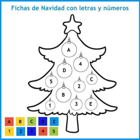 Fichas De Navidad Para Que Los Niños Aprendan Las Letras Y Los Números