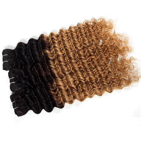 Ombre Hair 1B 27 Brazilian Deep Wave 3 4 Bundles Best Hair Tinashehair
