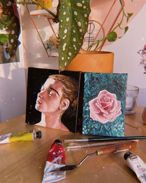 Mikaela Serur On Instagram “óleo Sobre Tela 🙃🎨” Arte Em Aquarela
