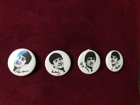 Vintage Original 1964 Nems Ent Ltd The Beatles Badges Pins Set Ebay