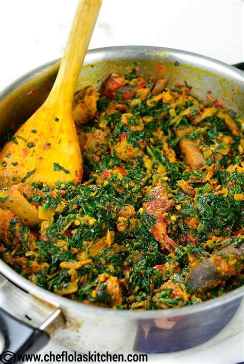 Spinach Stew Efo Riro Chef Lola S Kitchen Recipe African
