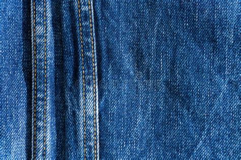 Blue Denim With Seams And Light Stains Close Up Stock Photo Image Of