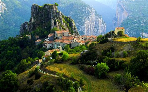 Free Download France Wallpaper Alps Mountains Houses Town Village