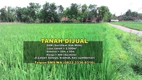 Pihak pertama berjanji akan melunasi uang pinjaman kepada pihak kedua dalam masa tenggang selama 8 (delapan) bulan tanpa adanya untuk menjamin bahwa pihak kedua akan melunasi hutangnya kepada pihak pertama, maka pihak kedua memberikan barang jaminan. Rumah dijual tegal besar jember - (0822-3336-9316) Jual ...
