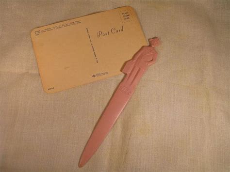 Vintage Fuller Brush Man Plastic Letter Opener Pink 1960 B4 Etsy
