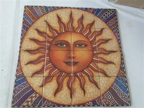 Celestial Sun Mural On Porcelain Tiles At £uk