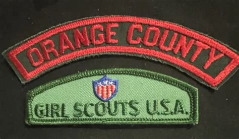 Vintage Junior Girl Scout Usa Insignia Worange County Council 1960