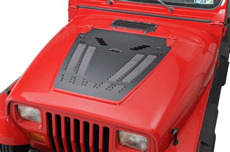 Hyline Offroad Louvered Hood Panel For 87 95 Jeep Wrangler Yj Jeep
