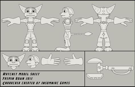 An Animation Character Model Sheet For The Animated Movie Ratchet