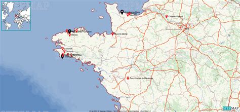 Stepmap Bretagne Normandie 2018 Landkarte Für Frankreich
