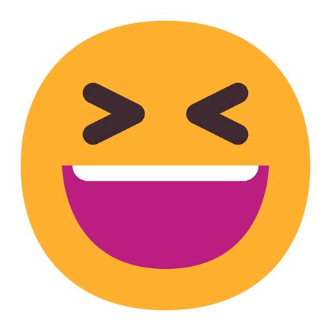 Grinning Squinting Face Flat Icon Fluentui Emoji Flat Iconpack