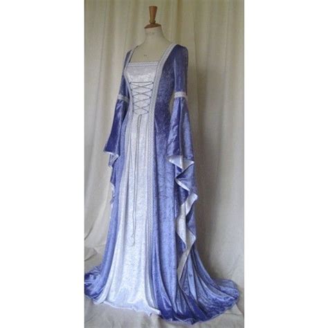 Ice Blue Medieval Dress Elven Dress Handfasting Dress Renaissance