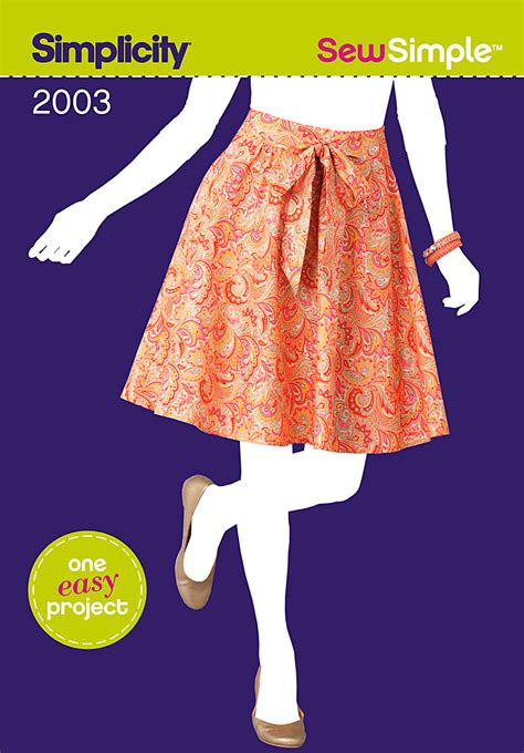 Simplicity 2003 Sew Simple Misses Skirt Sewing Pattern