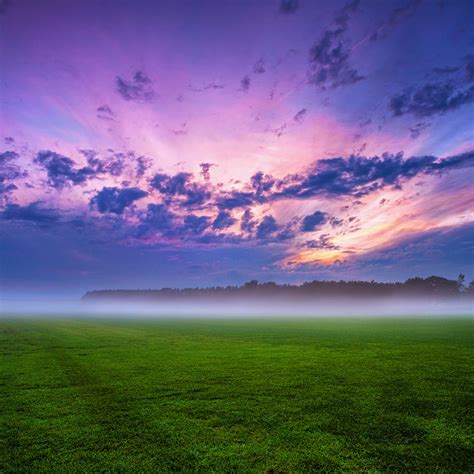 2932x2932 Cloud Field Fog Grass Landscape 4k Ipad Pro Retina Display Hd