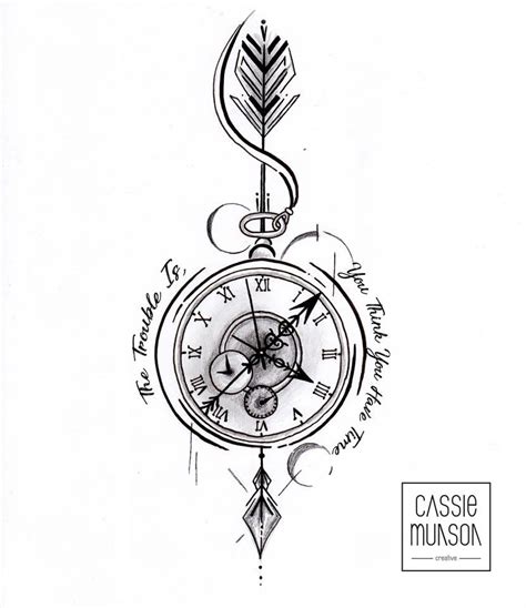 Compass Tattoo Drawing Foto Kolekcija