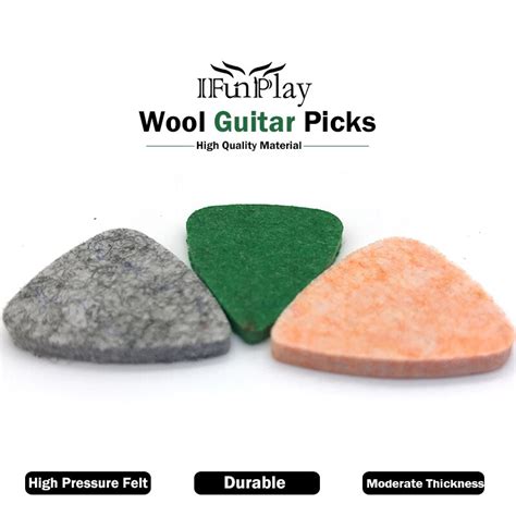 3pcs Pure Wool Guitar Picks Soft Hard Ukulele Guitar Picks Mediators