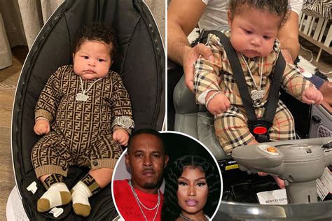 Nicki Minaj Shares First Photos Of Son As 3 Month Old Wears 600 Fendi Onesie Rolex And Chain