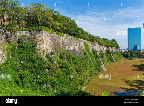 Osaka Castle Wall Stock Photo Alamy