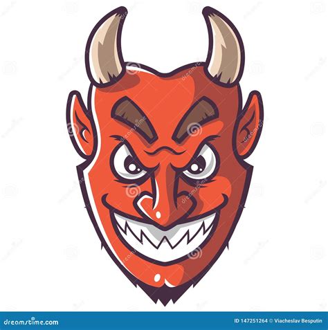 Smiling Devil Face Stock Vector Illustration Of Environment 147251264