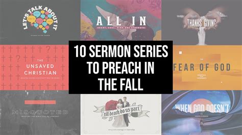 10 Great And Timely Sermon Series Ideas For Fall Youtube