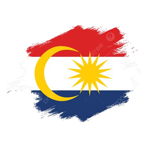 Gambar Templat Desain Bendera Vektor Labuan Negara Bagian Malaysia