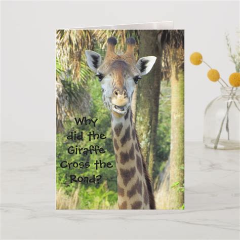 Silly Giraffe Birthday Card For Children Giraffe