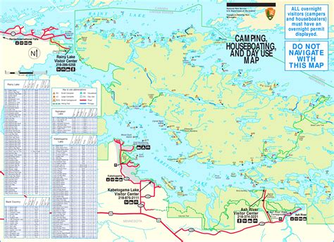 Voyageurs National Park Camping And Houseboating Map Ontheworldmap Com