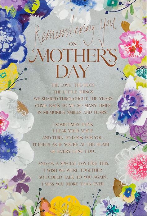 Hallmark 25487224 Mothers Day Memorial Card Remembering You Small