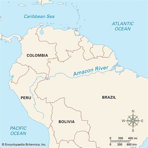 Amazon Rainforest Physical Map