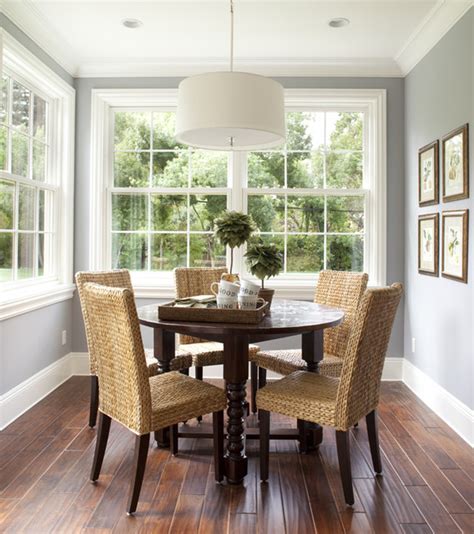 If you have an island without an overhang, you could push your banquette right up to the back of the island like we've done above with our breton. Breakfast Nook - Traditional - Dining Room - san francisco - by Arch Studio, Inc.