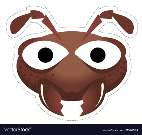 Ant Mask Royalty Free Vector Image Vectorstock