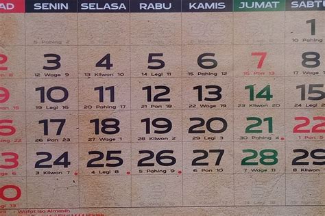 Kalender Jawa Hari Senin 8 Mei 2023 Weton Apa Cek Jumlah Neptu Dan