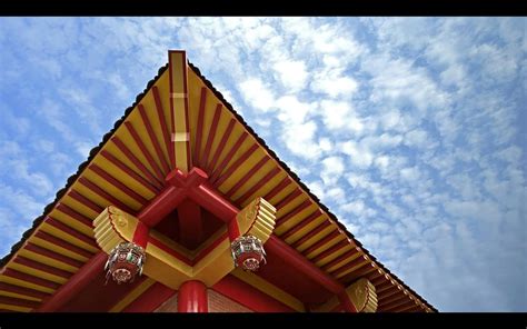 Red And Yellow Temple Chinese Hd Wallpaper Wallpaper Flare