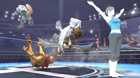 Smash Bros Wii U Screens Show Wii Fit Trainer Smacking Down Fools Vg247