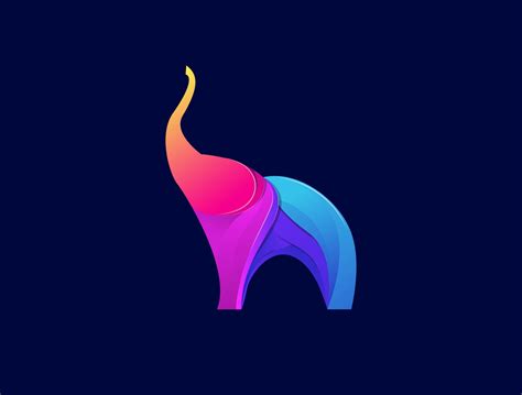 Colorful Modern Elephant By Akhmad Fadhil On Dribbble