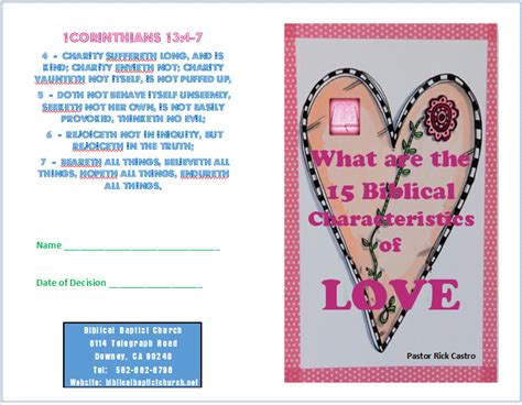 What Are The 15 Biblical Characterisitcs Of Love