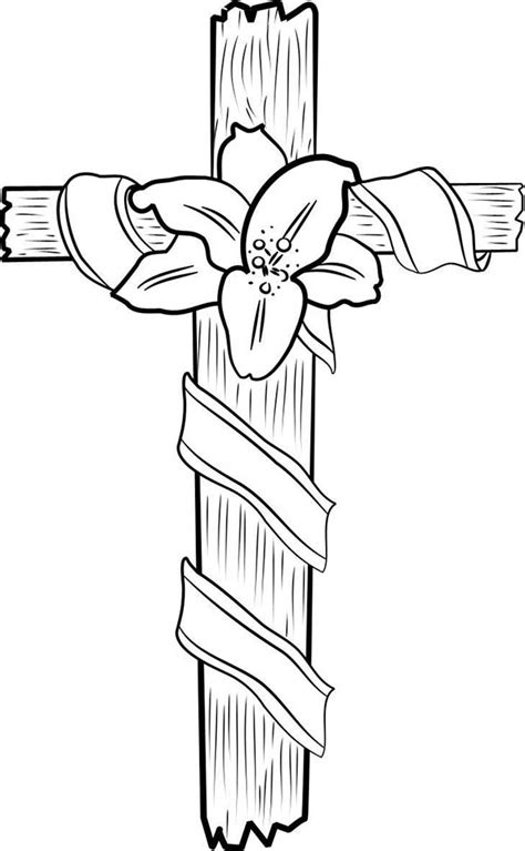 Cross Coloring Page For Kids Coloring Sun Cross Coloring Page Free