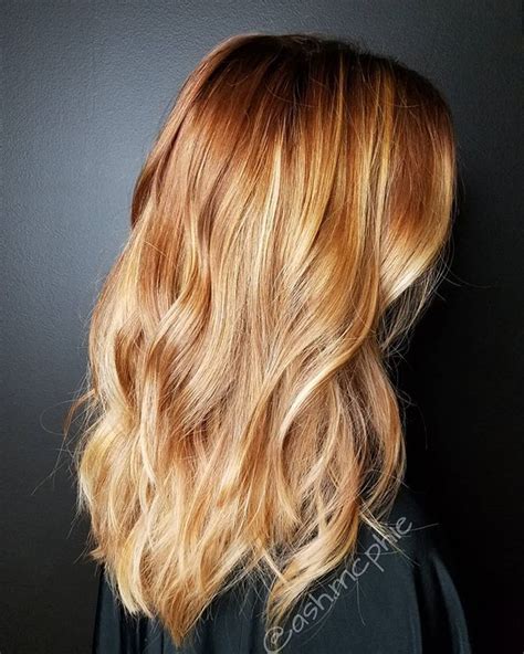 Blonde Copper Hair Copper Hair Blend Red Ombre With Blond And Copper