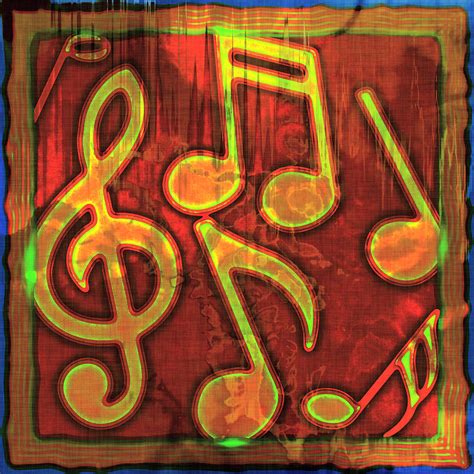 Music Notes Abstract By David G Paul