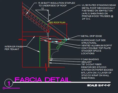 Why roof fascia is important for the functionality and aesthetics of your home, as well as the most fascia acts as a layer between the outdoors and the edge of your roof. Roof Fascia (Edge) Detail - CAD Files, DWG files, Plans ...