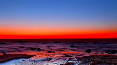 Red Horizon Hd Wallpaper Free Download Red Sunset Sunset Color