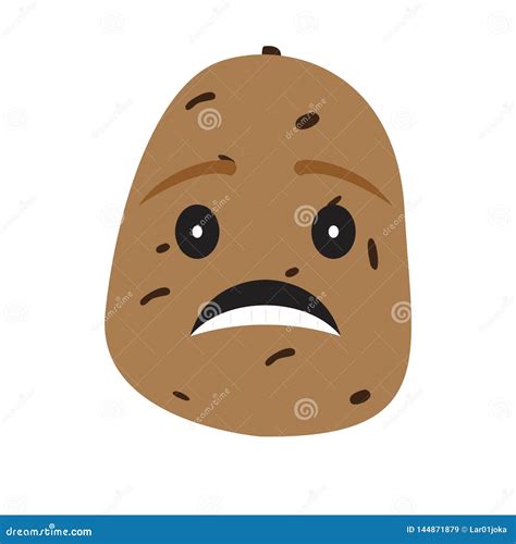 Sad Potato Cartoon Stock Vector Illustration Of Healthy 144871879